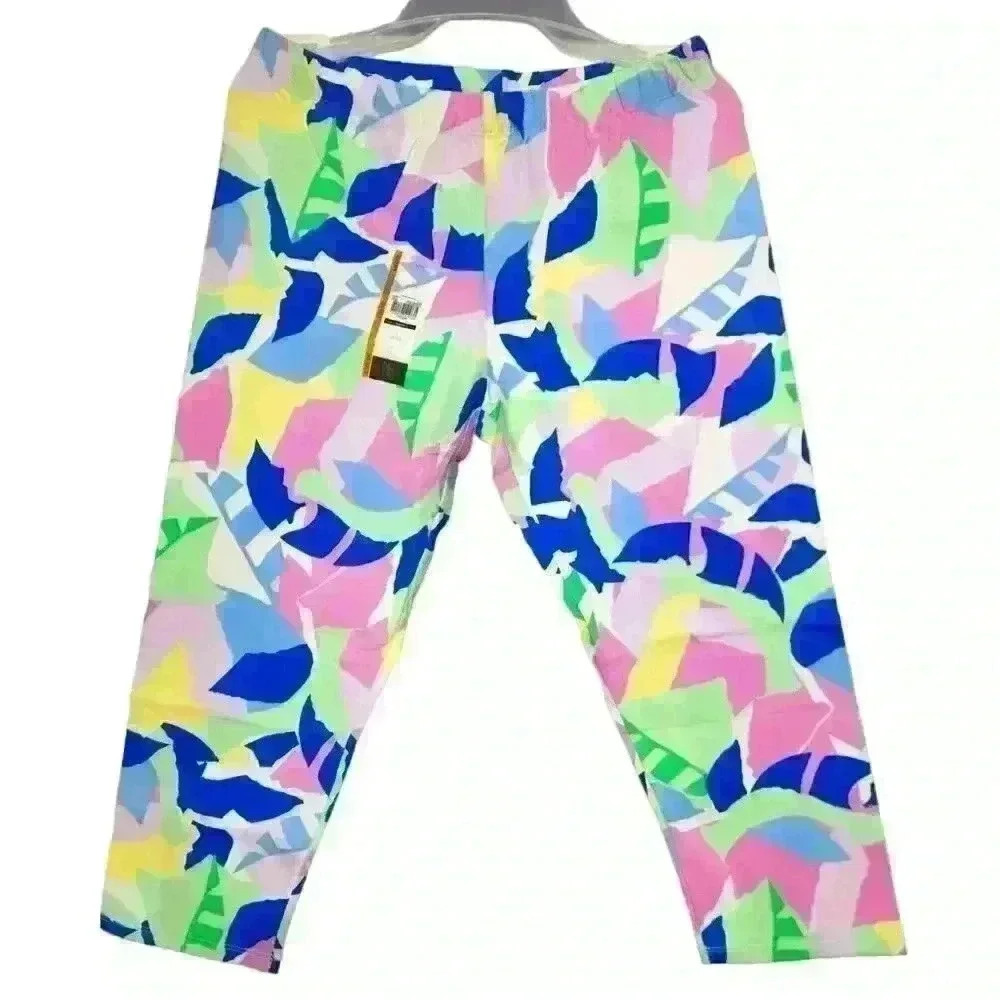 NWT No Boundaries Womens Capri Legging Juniors Size XXXL Multicolor Print